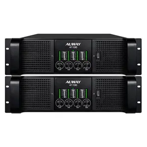 Amplifier daya Audio 41100 kelas H 3u 4 saluran, Amplifier daya Stereo Digital Audio 1500w subwoofer daya tinggi