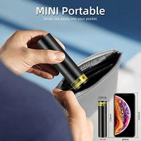 Senter UV Mini portabel isi ulang daya USB 365nm, senter uang mineral sinar hitam Ultraviolet portabel 3W kecil 365nm