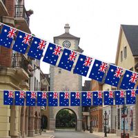 Vente en gros de guirlandes de drapeaux australiens de 5,5 x 8 pouces pour la décoration intérieure et extérieure (20 pièces/ensemble)