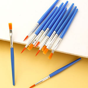 Pinceaux de peinture pour enfants à tête plate en nylon, pinceaux pour acrylique et aquarelle, pinceaux à <span class=keywords><strong>ligne</strong></span> fine, ensemble de pinceaux pour micro-<span class=keywords><strong>d</strong></span>étails - Product Image 4