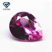 3*5mm-10*14mm taille de poire à facettes 2 # pierres précieuses en vrac en corindon rose en forme de poire 2 # pierres précieuses en corindon rose saphir