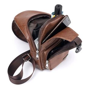 Sacs bandoulière pour hommes, sac messager USB en cuir, sac à bandoulière diagonal, nouveauté 2019, sac à dos de voyage - Product Image 3