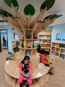 맞춤형 도서관 인테리어 장식 레이아웃 디자인 금속 철제 책장 테이블 도서관 목재 가구 - Product Image 3