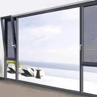 Porte battante en aluminium à double vitrage insonorisant, cadre thermolaqué coupe-vent, certifiée Energy Star