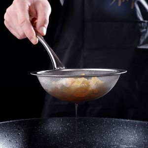 Colador de cocina de acero inoxidable, malla de 20 cm para leche de soja, zumo, comida para bebés, fideos para olla caliente - Product Image 3