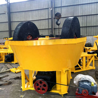 Mesin Penggiling Emas Dua Rol Tipe Wet Pan Mill untuk Tambang Emas Sudan Model 800 900 1000 dengan Waktu Pengiriman 15-20 Hari