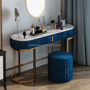 green emerald velvet dress Custom Blue Velvet Dressing Table Stool - blue velvet dressing table stool