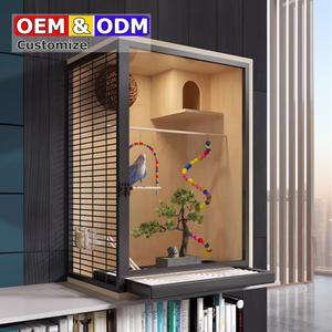 Style populaire Transparent <span class=keywords><strong>Verre</strong></span> Cage À Oiseaux Maison Grand XXL Nid D'élevage Bouton Fermeture Écologique <span class=keywords><strong>Sapin</strong></span> Animaux <span class=keywords><strong>En</strong></span> Plein Air Simple - Product Image 2