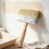 Pinceaux de peinture industrielle DIY personnalisables à poils mélangés, manche ergonomique en bois, poignée queue de rat, fabricant direct OEM