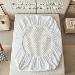 Protège-matelas en microfibre direct d'usine matelassé imperméable respirant double couverture doux brossé protection contre les punaises <span class=keywords><strong>de</strong></span> <span class=keywords><strong>lit</strong></span> pour la maison - Product Image 3