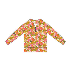 Précommande – Haut à manches longues pour filles avec fermeture éclair et motifs floraux – Nouvelle collection de vêtements de boutique à la mode – Vente en gros – Prix d'usine pour enfants – Vêtements d'automne - Product Image 5