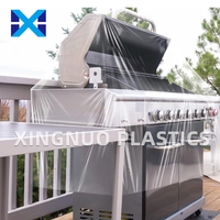 Couvercle de barbecue en plastique Couvercle de gril avec cordon élastique étanche à l'eau et à la poussière résistant aux UV