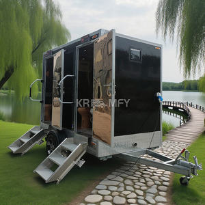 Toilettes portables de chantier 2025, 4 à 8 postes, salle de bain extérieure, remorque de douche - Product Image 1