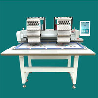 Machine à broder par ordinateur à double tête plate à grande vitesse 12 aiguilles