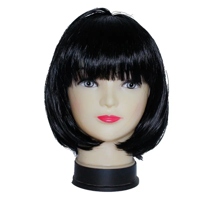 Cheap Wholesale Short Straight Hair Synthetic Wigs Halloween Party Colorful Bob Wig