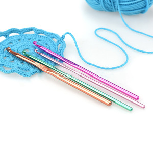 नई 100pcs Crochet हुक सेट पूर्ण सेट बुनाई सुई हुक बुनना गेज कैंची सिलाई धारकों DIY सिलाई सुई किट बैग के साथ - Product Image 6
