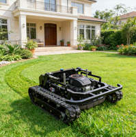 Tondeuse robotisée à chenilles, petite, télécommandée, à essence, démarrage électrique, pour coupe-herbe