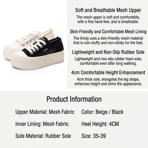 Nouvelles baskets en maille respirantes à semelle épaisse et robuste, antidérapantes et résistantes à l'usure, chaussures de sport décontractées pour femmes, collection été 2026 - Product Image 6