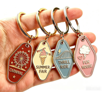 Porte-clés en métal personnalisé de luxe pour hôtel, logo d'entreprise 2D 3D, porte-clés en métal plaqué or, émail dur et doux, porte-clés en métal