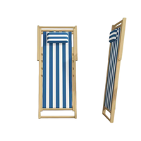 Chaise de plage moderne en bois massif et fer, chaise inclinable d'extérieur réglable, chaise pliante portable pour la pause déjeuner et les loisirs, camping, Oxford