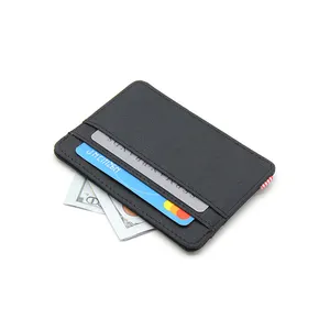 Personalizado de nylon tarjeta titular tarjeta monedero cartera con bordado de logotipo personalizado