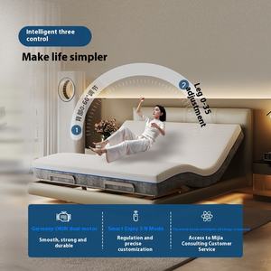 <span class=keywords><strong>Letto</strong></span> <span class=keywords><strong>Matrimoniale</strong></span> di Lusso Regolabile con Testiera e Pediera Inclinabili, <span class=keywords><strong>Letto</strong></span> King Size Smart con Luce Notturna - Product Image 3