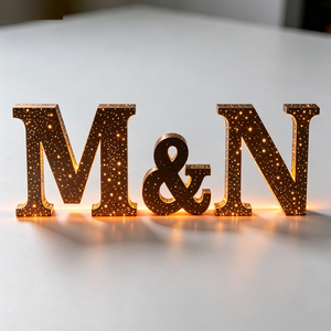 Lettres lumineuses LED ciel étoilé pour enseignes de magasin, lettres lumineuses 3D personnalisées en miroir LED, lettres lumineuses RGB changeantes de couleur - Product Image 3