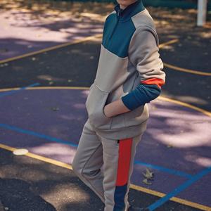 <span class=keywords><strong>Sweat</strong></span>-shirt pour enfants garçons, col avec fermeture éclair, pull-over, survêtement d'adolescent, ensembles de vêtements grands pour enfants garçons - Product Image 2