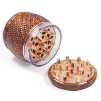 43*21mm avec 3 parties broyeur de chanvre en plastique pratique broyeur de chanvre en gros moins cher prix broyeur de tabac en plastique