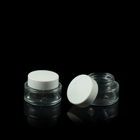 Emballage cosmétique 15ml 30ml 50ml, pot en verre transparent givré avec couvercle en plastique, décoration personnalisée