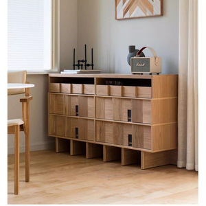 Armoire de rangement en bois massif de style nordique japonais, anti-humidité/moisissure, luxe léger, à cinq tiroirs, pour salon, <span class=keywords><strong>Marseille</strong></span> - Product Image 4