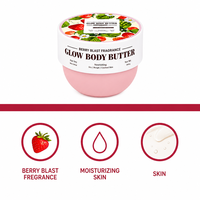 Glow Body Butter Berry Blast Geur OEM Droge Huid Berry Body Butter Pot Vegan Custom Body Butter
