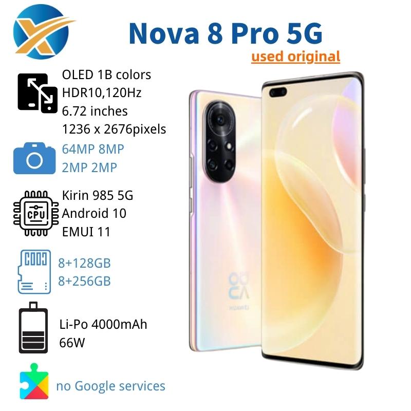 Original HUAWEI Nova 8 Pro 5G Smartphone - 6.72 Inch Screen