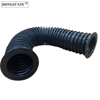 Couvercle de vérin hydraulique flexible, protection contre la poussière, l'eau, l'huile, circulaire, soufflet rond avec bride en PVC