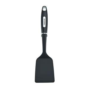 Spatule/tourneur de cuisine en nylon professionnel Lot de 2 avec poignée en plastique noir Passe au lave-vaisselle pour la cuisine à domicile et la friture - Product Image 1
