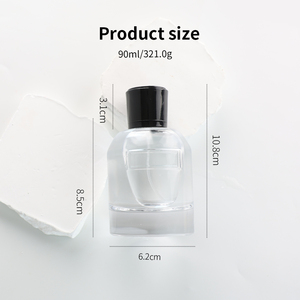 Botella de Perfume de Vidrio Transparente Recargable de Lujo Eric de 90 ml con Caja Personalizada - Product Image 2