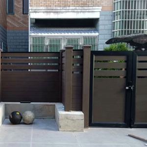 Panneaux <span class=keywords><strong>de</strong></span> clôture extérieure en WPC haute résistance résistants à la pourriture, 6 pieds, design moderne européen, imperméables et écologiques - Product Image 4