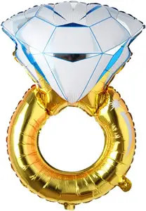 Большой воздушный шар Золотое кольцо фольгированный воздушный шар надувной Свадебный декор гелиевый воздух Валентина