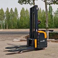 Gerbeur électrique à chargement automatique de 1 tonne, portable, manuel, certifié ISO, nouveaux chariots élévateurs électriques d'occasion, transpalette, vente directe d'usine