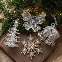 Décoration de paillettes d'arbre de Noël de luxe ornements suspendus décorations