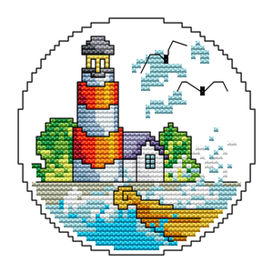 Ysdnkf — Kit de broderie à motifs, carte de paysage, décoration de salon, Kits en tricot, artisanat, point de croix - Product Image 1