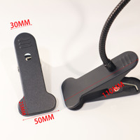 Bras flexible réglable avec fixation par pince pour lampe de table LED, lampe de lecture et lampe de travail, tube creux pour câblage interne