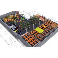 Parc de trampolines intérieur personnalisé en usine, aire de jeux intérieure commerciale adaptée aux adultes et aux enfants