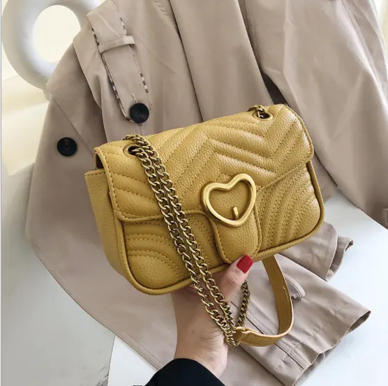 2020 Herbst/Winter Stil bestickte Faden Handtasche Single Shoulder Chain Bag Neue Näh schick Umhängetasche