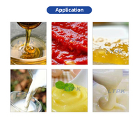 Machine de remplissage semi-automatique à 4 têtes personnalisée pour pâtes, crèmes, sauces, confitures, miel, savon liquide, boissons, huiles, dosage et conditionnement en flacons