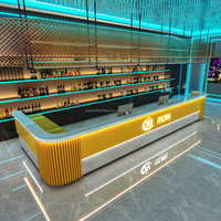 Discothèque personnalisée Pierre acrylique Bar Restaurant Bar à vin Lumineux Commercial LED Bar Design à vendre
