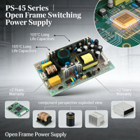 PS-45-12 45W açık çerçeve güç kaynağı tek çıkış 12V 3.7A 15 PCB kartı 110V 220V AC 15V 24V DC güç kaynağı