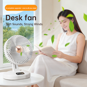 Mini Desktop <b>Rotating</b> Fan Portable Usb Rechargeable Fashion Design Adjustable Low Noise for Household and Outdoor Compact Design - Product Image 3