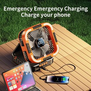Ventilador Solar Portátil con Estructura de Oscilación Automática, Batería de Larga Duración de 10000 mAh para Exteriores - Product Image 2