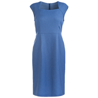 Robe d'été respirante pour femme, tissée, taille naturelle, fermetures éclair, sans manches, col carré en X, longueur genou, pour le bureau